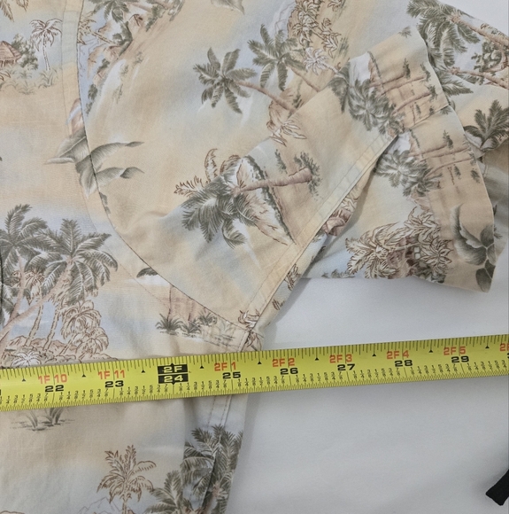 Pierre Cardin Men's Button Down Shirt Sz Large Cotton Vacation Tropical - Picture 11 of 11